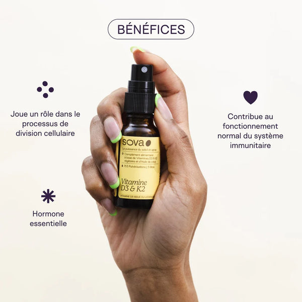 VITAMINE D3+K2 EN SPRAY - 5 MOIS DE CURE